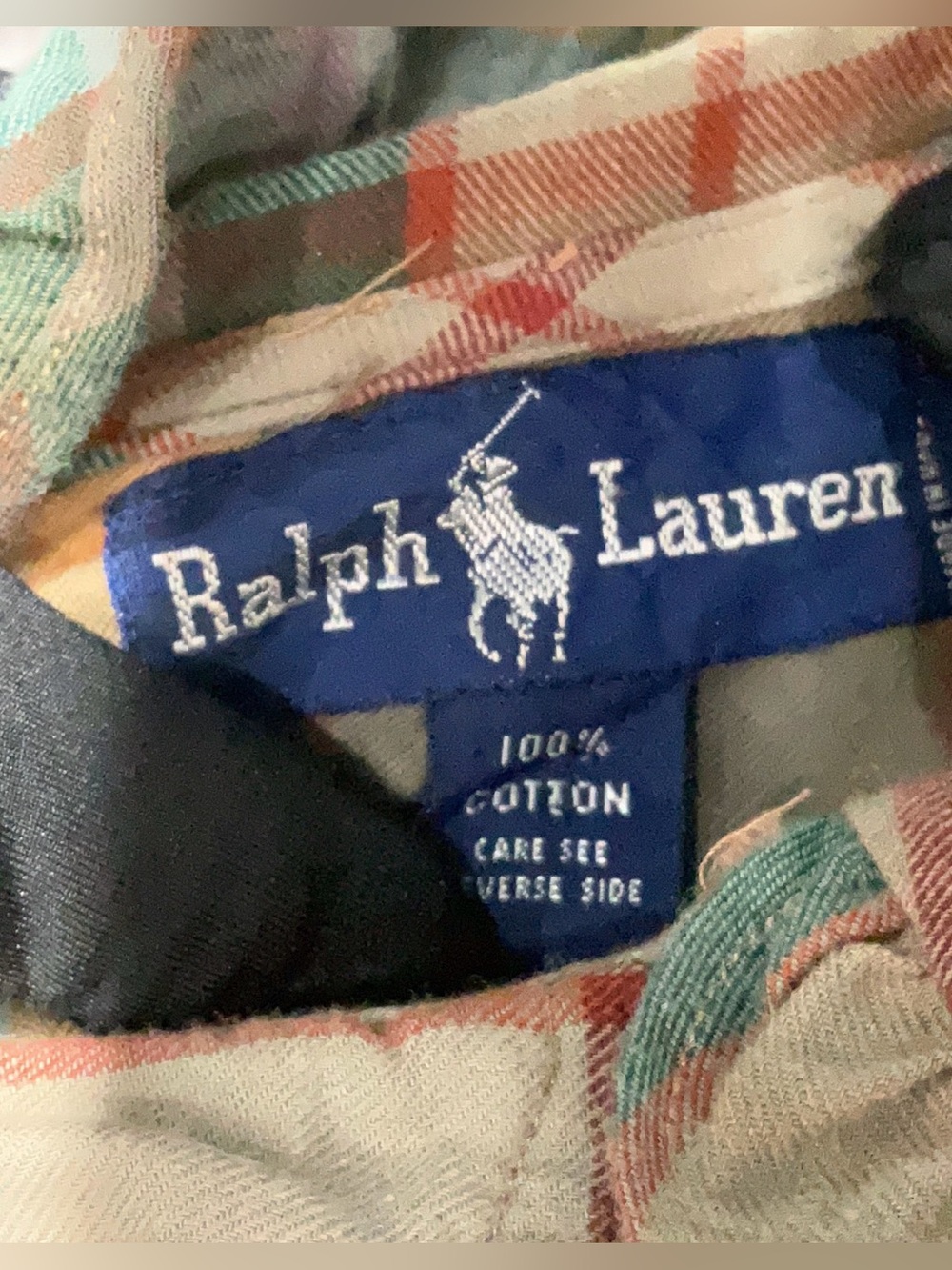 VTG Ralph Lauren Button Up Shirt Plaid Victorian Blouse Bow Tie 80s 90s Country - Picture 5 of 9